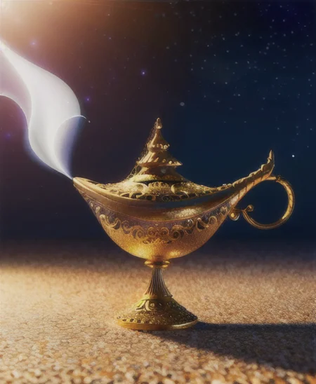 a white magic lamp<lora:genielamp6:1>,photorealistic, deviantart hd, artstation hd, concept art, award-winning photography, margins,backlight,12k ultrarealistic, ray tracing, cinematic lighting, art by Grzegorz Rutkowski
