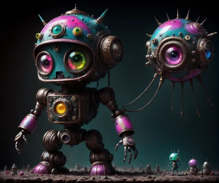 Award winning photograph of a futuristic Kawaii android, Ultra-HD, Perfectionism, OLED, insanely detailed and intricate, hyper maximalist, elegant, ornate, hyper realistic, super detailed, Science Fiction, <lora:drkkaw_epoch_10:0.7>