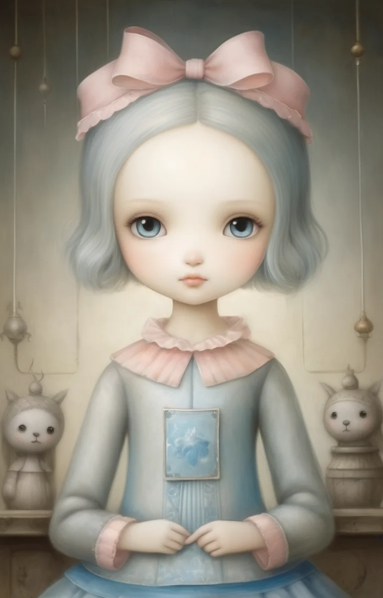 masterpiece,best quality,<lora:tbh340-sdxl:0.75>,illustration,style of Nicoletta Ceccoli, portrait of idolmaster cinderella girls,
