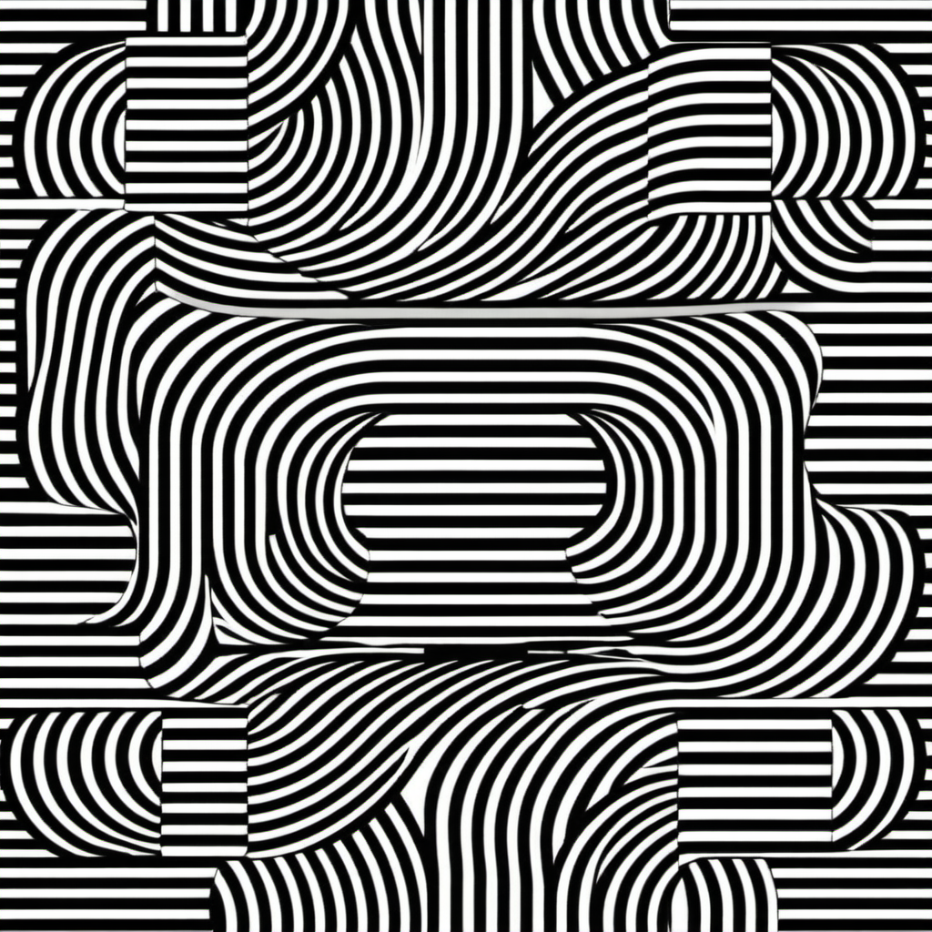 stripes Le Parc  a cross path with a black and white design abstraccion geometrica, stripes, lineas, patterns, black and white  <lora:LeParc_AI_LoRA_XL_v2.1:1>