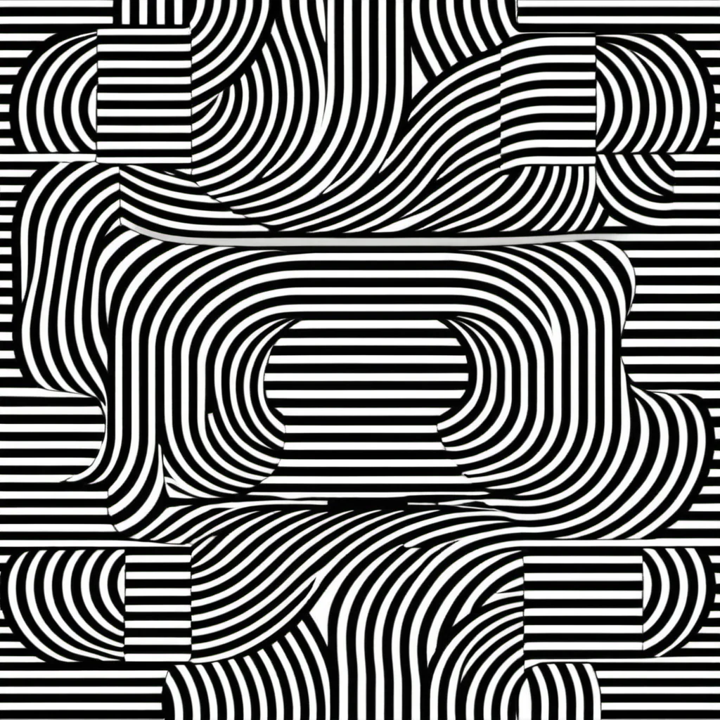 stripes Le Parc  a cross path with a black and white design abstraccion geometrica, stripes, lineas, patterns, black and white  <lora:LeParc_AI_LoRA_XL_v2.1:1>