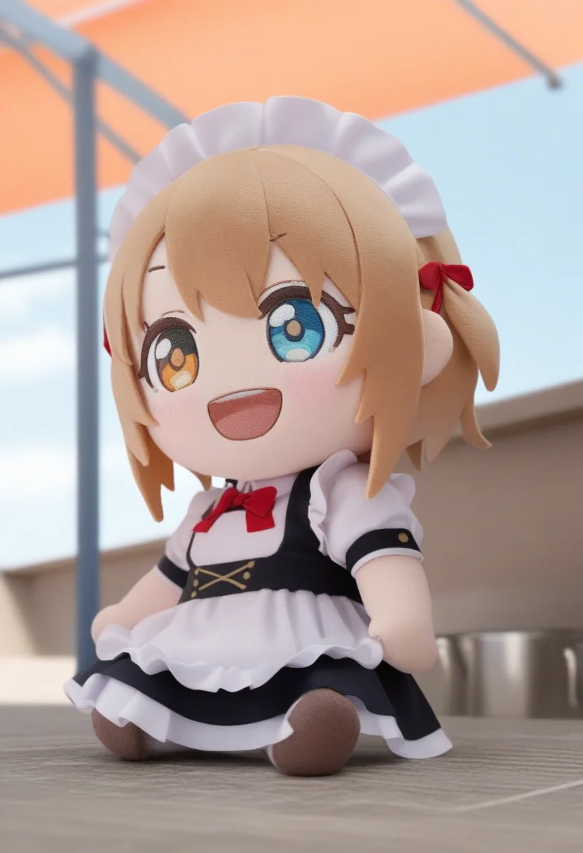 1girl,sincos, ningen mame, toosaka asagi,solo,medium breasts,20yo,maid,maid headdress,
character doll, chibi, sitting, full body, <lora:characterdoll_XL_v1:0.9>
from below, portrait, looking to the side, orange hair, heterochromia,crazy smile, indoor swimming pool, open mouth, bowl cut hair,,
best quality, very aesthetic, absurdres