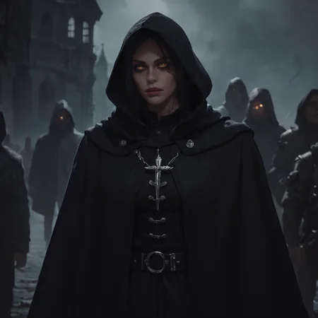 score_9, score_8_up, score_7_up, score_6_up, zPDXL, person wearing a black robe standing in the dark, dark cloaked figure, cloaked, dark illustration, dark aesthetics, dark hooded wraith, faceless people dark, mysterious, shrouded in darkness, eerie, grim dark orientalism, ethereal ,<lora:Concept Art Twilight Style SDXL_LoRA_Pony Diffusion V6 XL:0.8>, <lora:sinfully_stylish_SDXL>