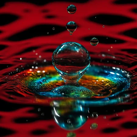 waterart, water, blurry, depth of field, red and black background, bubble,<lora:waterart:1>