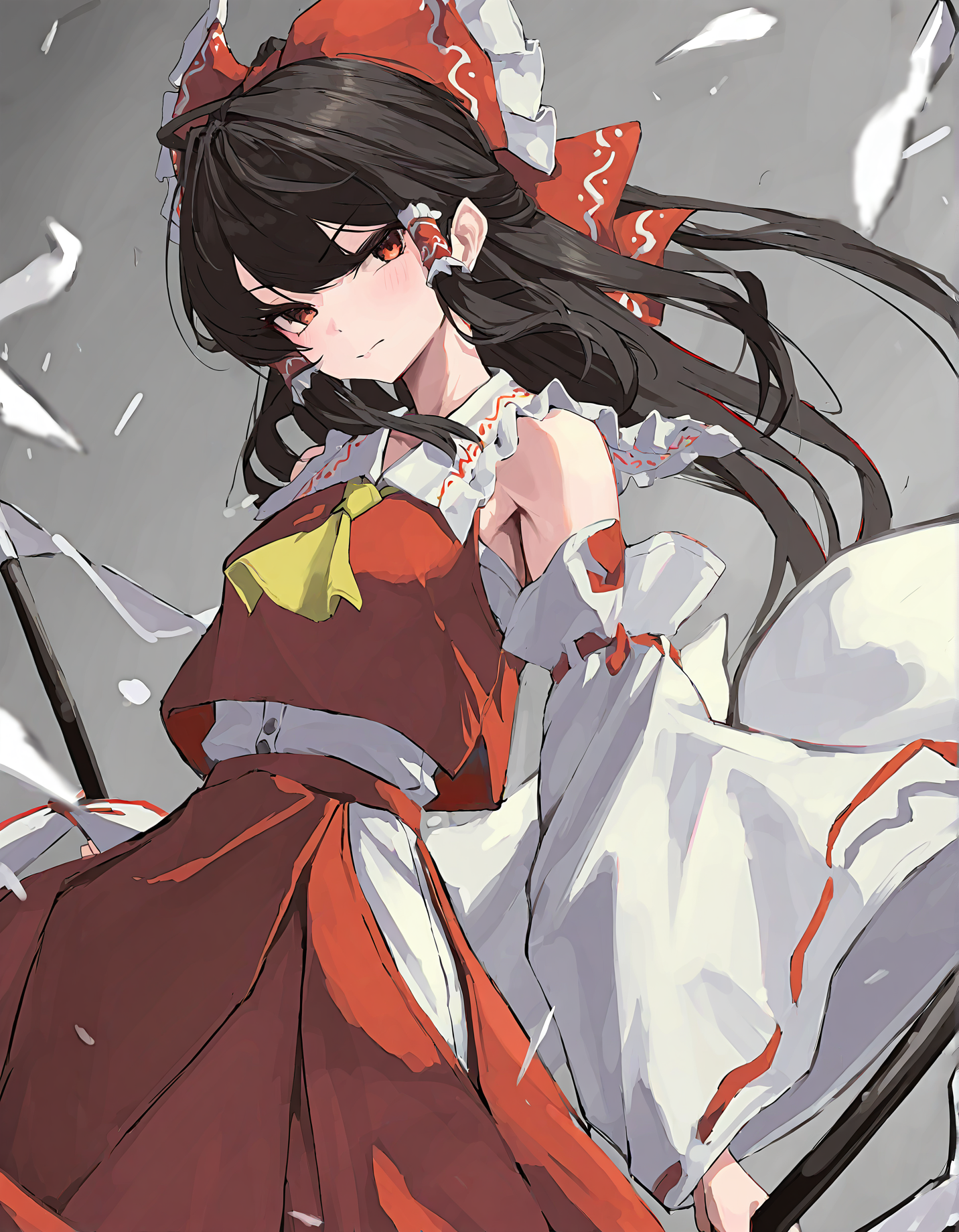 baonpen, 1girl, solo, hakurei reimu,
very awa, masterpiece, best quality, year 2024, newest, highres, absurdres, <lora:baonpen-style-noobai-vpred10:1>