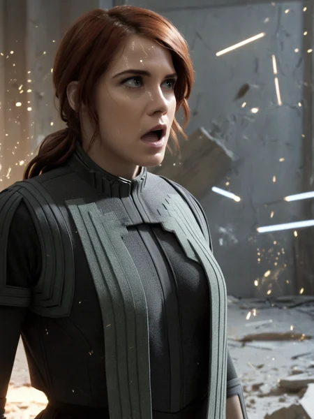 a woman,cinematic,faced to viewer,(cute:0.5),realistic,dramatic lighting,particles,debris,solo,solo focus,
<lora:Jasse_Faden_v6_biglust:0.95>woman,jasfdn face,jas hair,asynch clothes,shocked