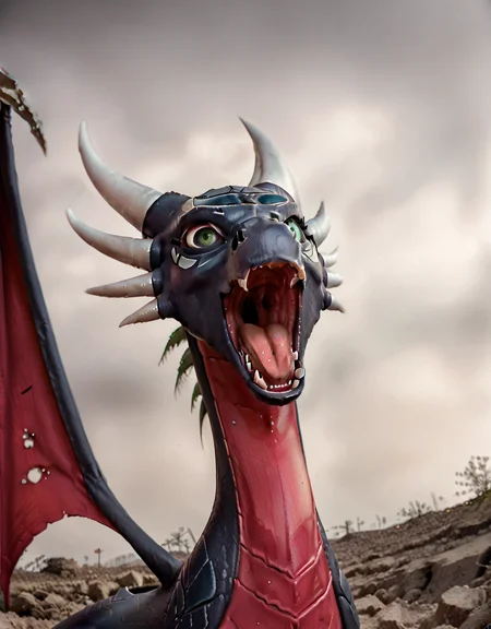 <lora:Adult_Corrupted_Cynder_-_The_legend_of_Spyro:0.7>
cynder, dragon, corrupted, green eyes, female, detailed eyes, solo, perforated wings, ultrarealistic, hyperdetailed, masterpiece, ((open mouth)), black eye contour, hangry, shouts,