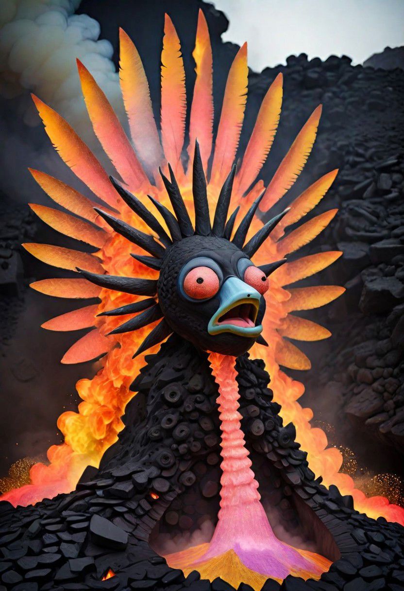 cascade of angry lava dicks shooting fire and glitter, cock explosion, beautiful, ridiculous, high resolution, graphic content, bukkake blaster, nuclear powered African tribesmen, a trail of broken assholes,