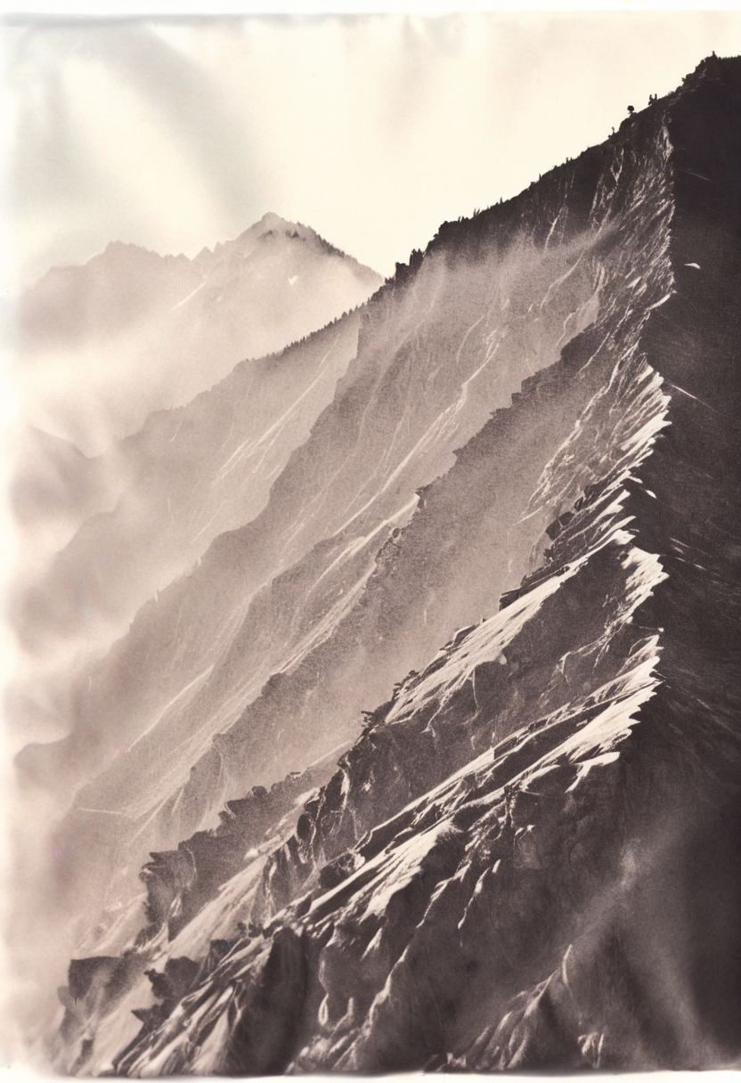 lith_orwo_dokumentenpapier_D, instagram photo,a foggy mountain, hard shadows, film grain