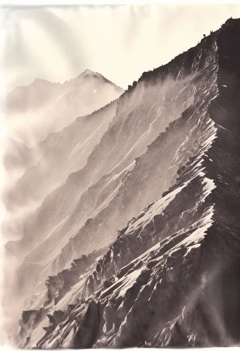 lith_orwo_dokumentenpapier_D, instagram photo,a foggy mountain, hard shadows, film grain