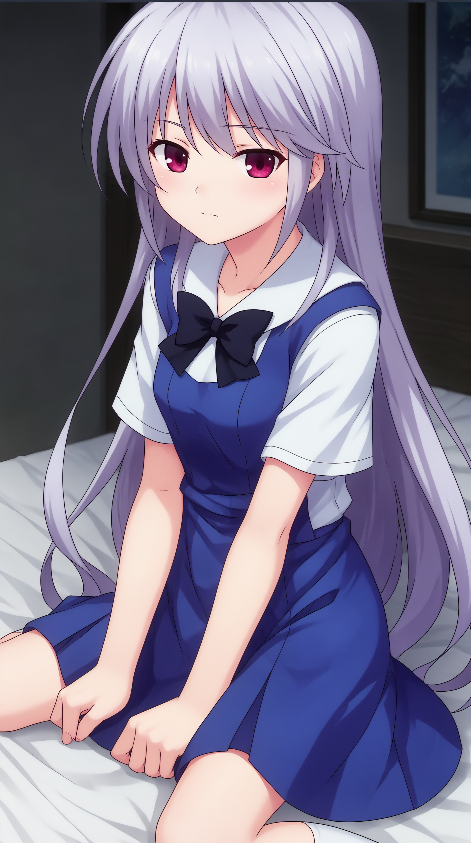 score_9, score_8_up, score_7_up,anime_source, source_anime, best background, detailed background, anime screencap  Kazuki Kazami, Main Outfit, sensitive, solo, sitting, dutch angle, bed  <lora:JN_Kazuki_Kazami_Pony:0.8>