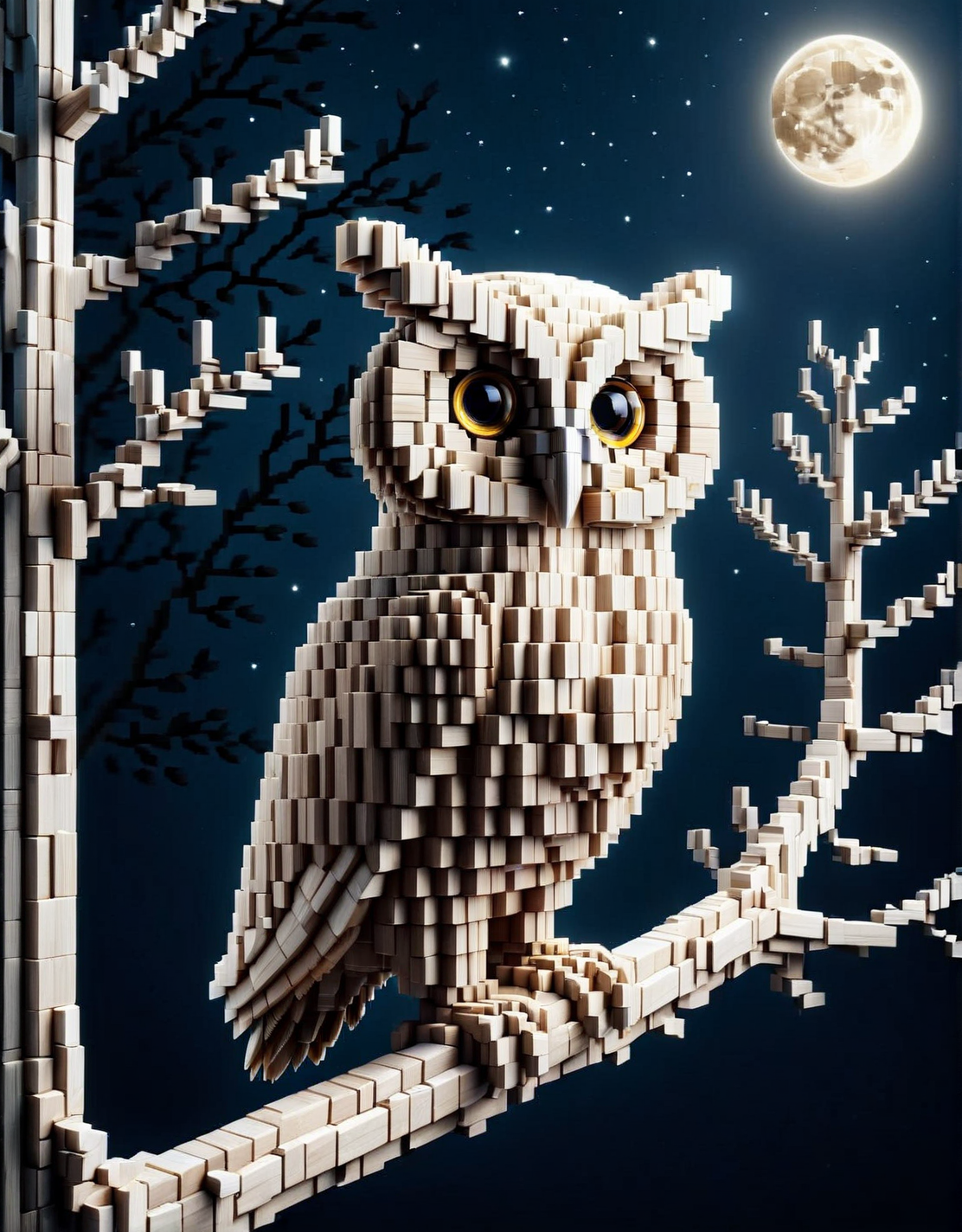 ais-wdnblcks owl in a tree at night <lora:ais-wdnblcks-sdxl:1>