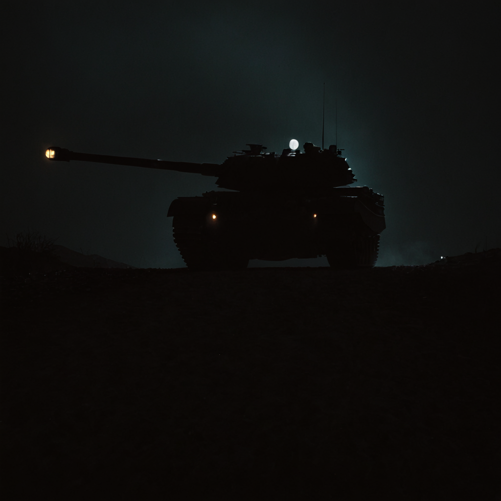 dark, sihloette, tank <lora:Dart:1.0>