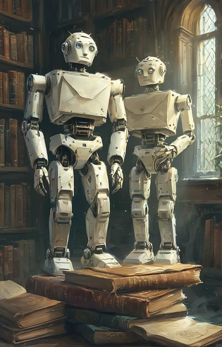 masterpiece,best quality,<lora:tbh44-sdxl:0.9>,illustration, portrait of Housework robots
