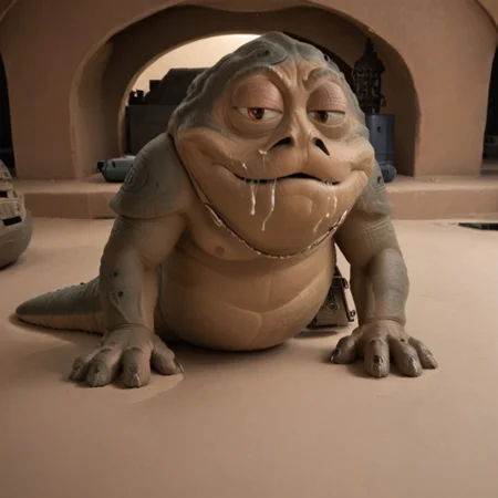 Hasselblad X2D 100C with polarizing filter, low exposure, high contrast, ISO 125, with a 50mm prime lens,
Jabba's throne room from the 'Star Wars' movie universe, a busy scene depicting various alien races from the Star Wars universe, conducting their business and leisure in the court of Jabba the Hutt. Jabba lies on his hover sledge throne at the front of the room, while musicians and scantily-clad human and twilek females dancers look down through an open hearing in the floor in horror and fascinating as Princess Leia, after being cast down into the pit below by Jabba, and dressed in her revealing slave girl bikini costume, is devoured by the mighty Rancor beast, Leia screams as the beast tears off her bikini and sinks it's teeth into her supple flesh, struggling, humiliated, embarrassed, Jabba's throne room, 
Jabba's Throne Room , jabba the hutt, Jabba's throne Room , slave leia outfit, jabba the hutt, monster, monster, claws, sharp teeth