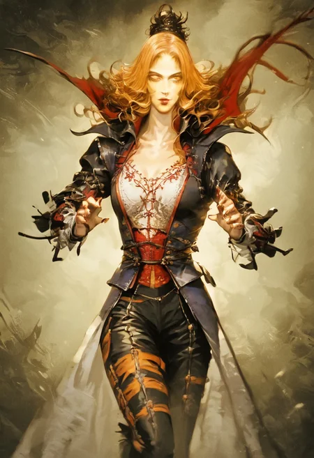 score_9, score_8_up, score_7_up, source_ Sybille danning, masterpeace, Score_9, score_8_up, score_7_up, source_anime, source_castelvania, (Sybille_danning:1.7), (octobre inspired of castelvania:1.5),solo Beautiful sexy woman from the 80's movie high quality hyper detailed masterpiece best quality, Perfect anatomy, good anatomy, beautiful female face, (Sybille danning is a sexy vampire hunter in a fantasy gothique town:1.6), (sexy vampire hunter uniforme:1.7), leather pant, gear, action pose, full body, full clothed, sexy action pose, (1girl:1.5), medium breasts, sexy vampire hunter woman and curvy body, nigth, in the style of amano yoshitaka,