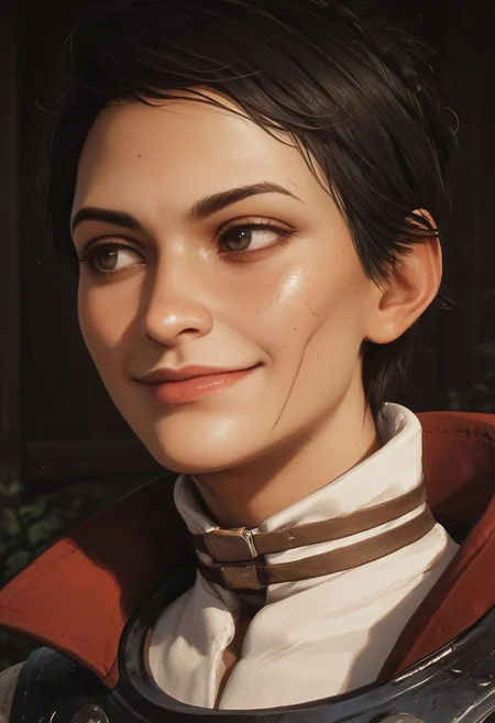 score_9, score_8_up, score_7_up, score_6_up, score_5_up, score_4_up, 1girl, Pentaghast, portrait, looking away, slight smile:0.2, BREAK, (best quality), (ultra-detailed), (masterpiece), (perfect anatomy), (masterpiece), best quality, expressive eyes, perfect face,  <lora:DAI_Cassandra:0.85>