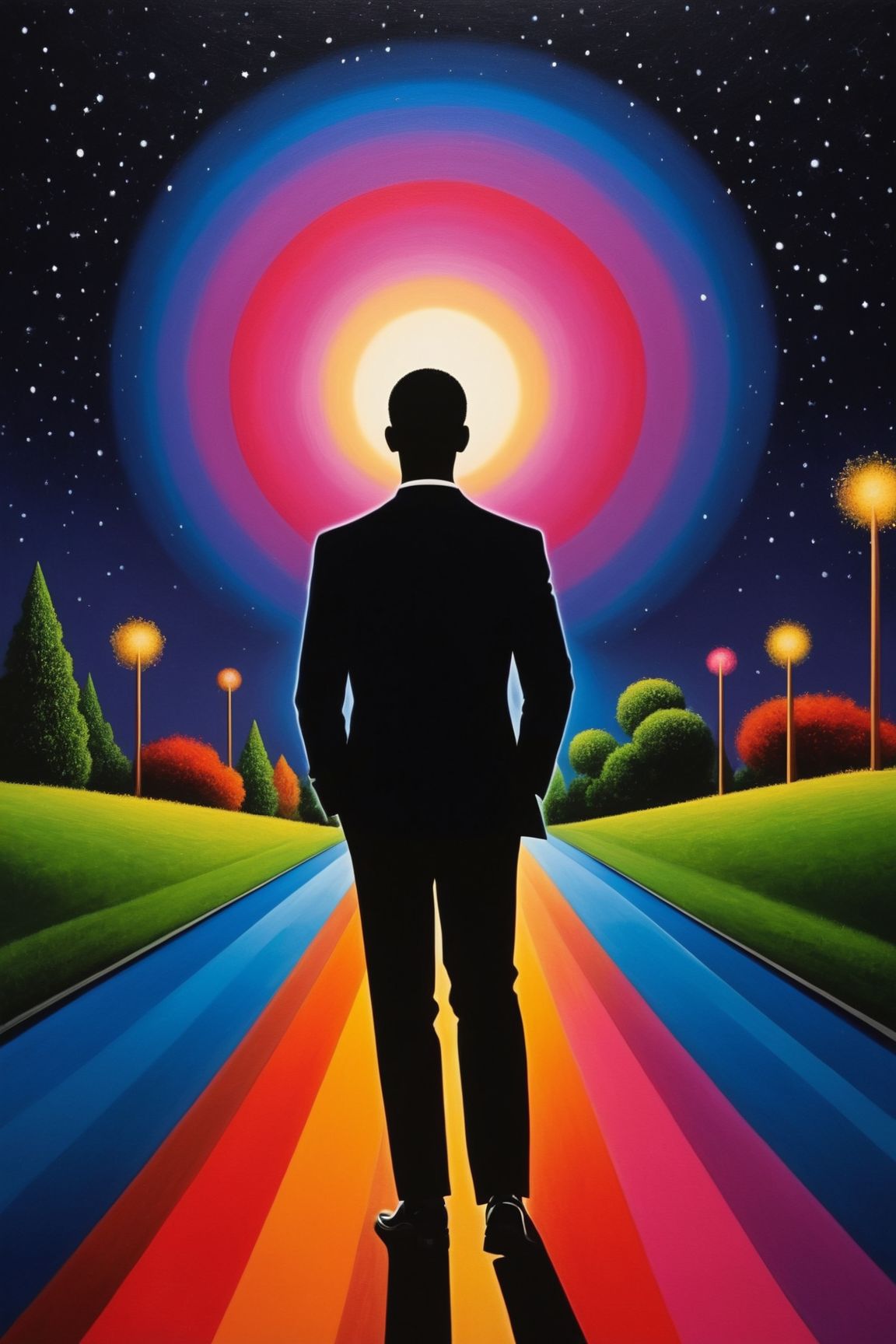 by Archibald Motley and Noriyoshi Ohrai in the style of Josh Adamski,  <lora:vibrant_dream:2.00> vibrant dream