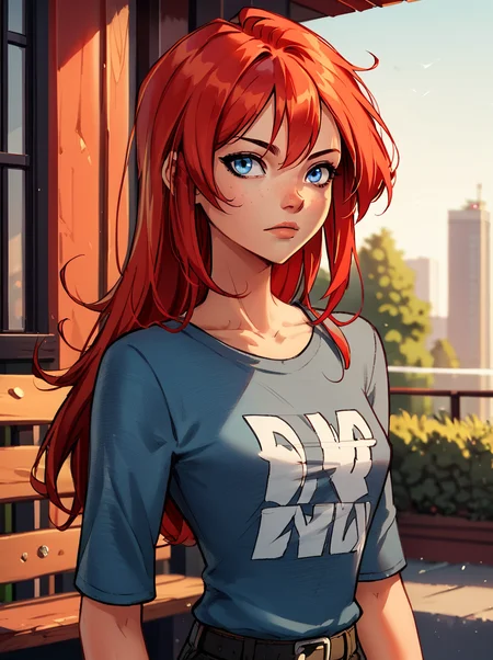 score_9, score_8_up, score_7_up,
<lora:WinxAndTrixPony:0.8>,winxtrix,cartoon style,
1 girl, solo, long red hair, blue eyes,casual clothes