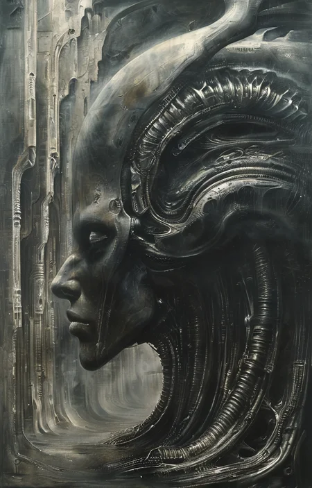 masterpiece,best quality,<lora:tbh295-sdxl:0.9>,illustration,style of H. R. Giger portrait of noble man