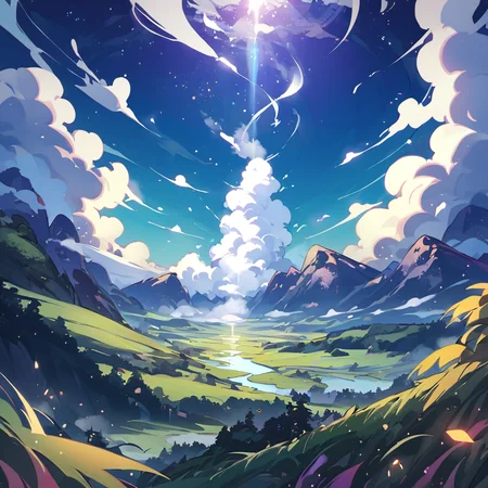 Breath taking landscape, <lora:ArsMStyle1:1>