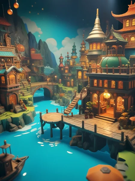 <lora:CartoonStyle_Hap_XL:1>,cartoon style,Tilt-shift photo of Mind blowing depth and foreground clarity, abstract details, distinctive visuals, Intricate and Exquisite Definition, sharp focus, Painstaking Attention To Details, (Very Intricate), (UHD), (Unreal Details), (Exquisite intricacies), Retro illustration style, nostalgic and vintage aesthetics, inspired by design elements from past decades, evokes a sense of nostalgia and charm, Game art illustration style, game illustration, diverse and immersive visuals, whimsical, dynamic characters and environments, rich color palettes, enhances storytelling and gameplay experience, Surrealism art style, dreamlike and irrational imagery, explores the unconscious mind, juxtaposition of unlikely elements, challenges reality and logic . Selective focus, miniature effect, blurred background, highly detailed, vibrant, perspective control,anime,masterpiece,UHD,perfection,perfect,detailed,