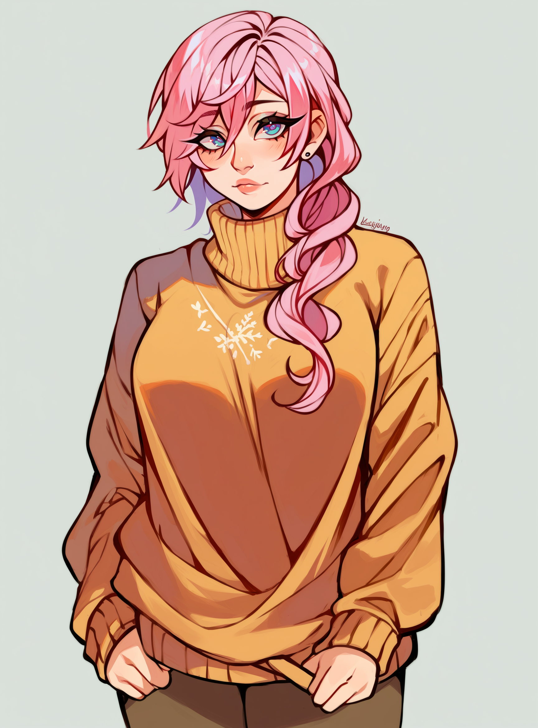 zPDXL2, source_anime, 
lightingxl, 1girl,solo, long hair, miniskirt, sweater, 
 <lora:lightningxl:1>