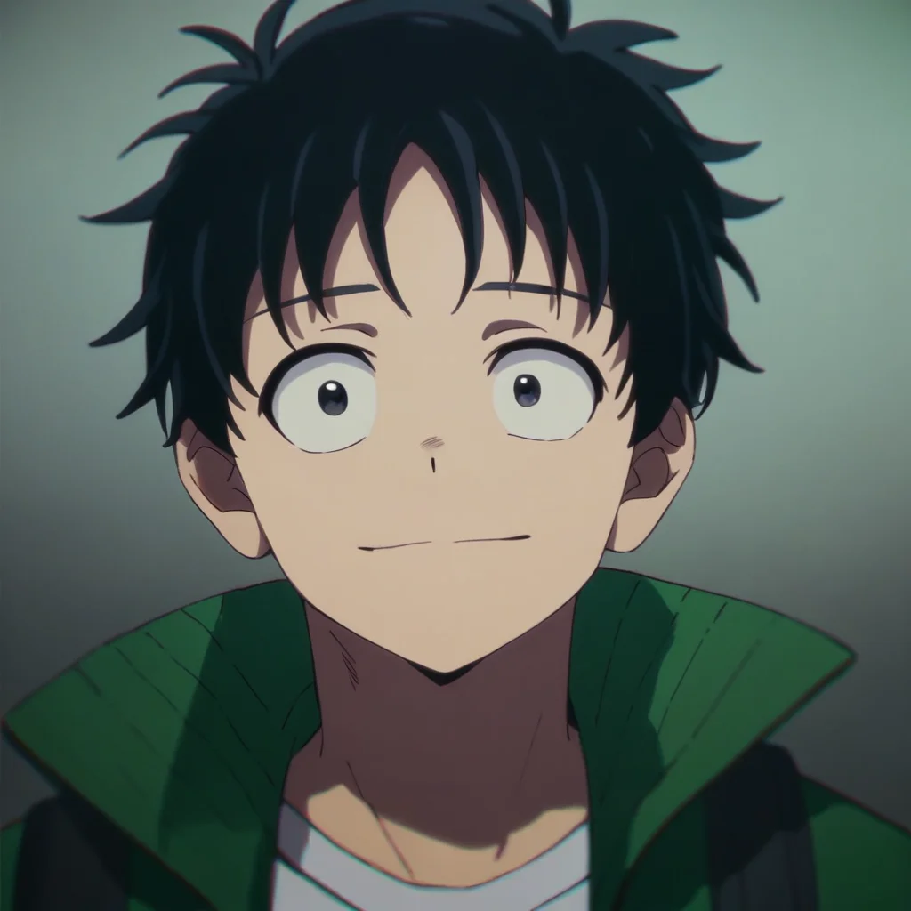 score_9, score_8_up, score_7_up, score_6_up, masterpiece, best quality, ,source_anime,Expressiveh, absurdres,  BREAK, 1boy, Akira, black hair, black eyes, solo male, male focus, light smile, front view, close up, green jacket, white shirt,