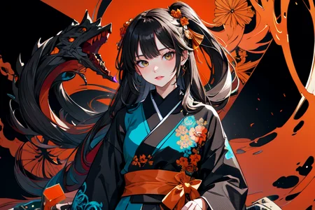 highly insanely detailed, masterpiece, top quality, best quality, highres, 4k, 8k, RAW photo, (very aesthetic, beautiful and aesthetic),
(code_style,codestyle),japanese text,(sympattern,geometric pattern:1.2),geometric pattern wallpaper,Doodle,vignette,
<lora:CodeStyle (half generic class)_564920:0>,
(1girl:1.3), 1other,
downtown,city,black and orange background,onyx background,(fluid color background,solid color background:1.2),âââ
