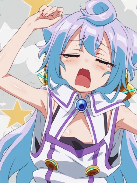 detailed background, shiny skin,
<lora:sango.pony:1>
sango,
tired, yawning,