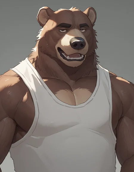 score_9,score_8_up,score_7_up,score_6_up,score_5_up,score_4_up,
solo,male,anthro,mature male,bear,clothed,tank top,
pngx,
,<lora:PNGX_Style_Pony:0.8>