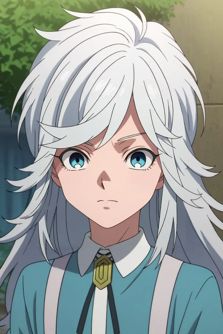 score_9, score_8_up, score_7_up, , rating_safe, intricate details, anime screencap, , , , depth of field, 1boy, solo, male focus, <lora:akira_kemono_jihen_pony:0.94>, akira_kemono_jihen, white hair, blue eyes, long hair, bangs, , long-sleeve shirt,, <lora:sdxl_lightning_8step_lora:1>