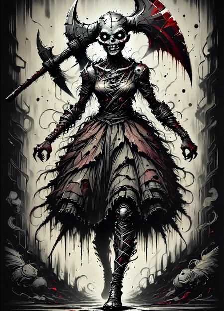 DonMB01dD4rkXL score_9, score_8_up, score_7_up, score_6_up, female beastman, , battle axe rating_safe <lora:DonMB01dD4rkXL-pony:1>