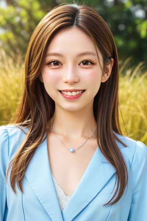 Office lady in suit , Full body,  dedicated nipple, Innocent, downblouse, Thin eyebrows, thin lips, pale lips, backlightvarious hair styles,  Medium hair, Small lips,(straight hair)Lateral face,  various facial expressions , detailed nasal bridge, whole body, detailed philtrumdeep Smiles lines, no makeupvarious poses, various postures, small breasts , Medium length hair, light brown hair ,  best quality, photo realistic, masterpiece, extremely detailed face, detailed nose, detailed eyes , dedicated eyes,  double eyelids, fair eyebrows, full body, whole body, side parting hair, windy, symmetrical eyes, very detailed eyes, detailed iris, fine eyebrows, long eyelashes  silky hair, perfect white teeth, watery eyes, dedicated fingers, smaller headsmile dimples, necklace, skin blemishes, perfect fingers, ear pins, small mouth, yellow Chinese skin