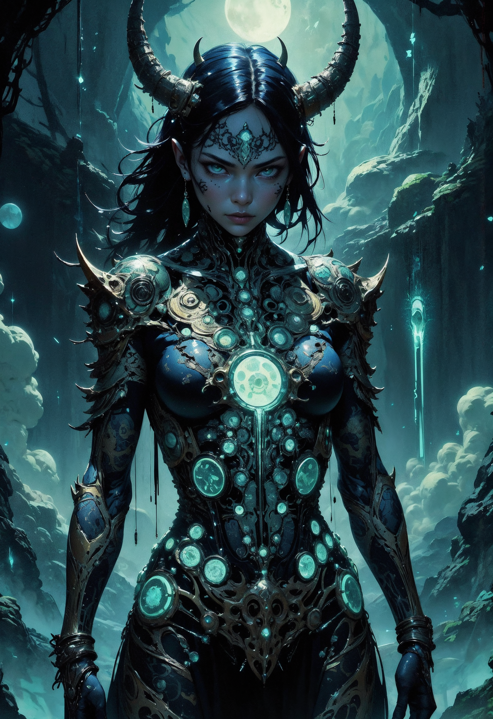 (in Otomo Katsuhiro style:1.2), masterpiece, high-quality, A woman covered in tattoos that glow faintly in the dark, each tattoo forming a different animal that seems to come alive as shadows flicker across her skin, she stands beneath a single beam of moonlight, Style is Dark fantasy realism with glowing ink effects, high-detail tattoo textures, mysterious, shadowed lighting, (elaborate fine details:1.1), (hyperdetailed:1.1), (intricate details:1.0), (Refined details:1.1), (best quality:1.1), (high resolution:1.2)