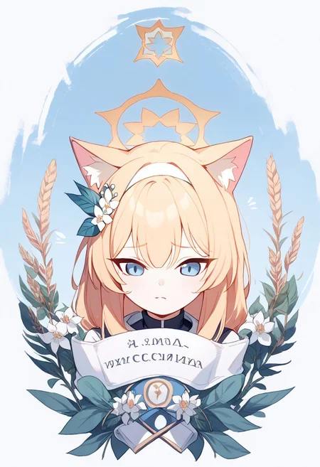 score_9, score_8_up, score_7_up, upper body Mari_(Track)_(Blue_Archive), blue_eyes, l, white_hairband Mari_(Blue_Archive), Mari_(Blue_Archive), easynegative,fox ears,
easynegative, Mari_(Blue_Archive), emblem, russian text
