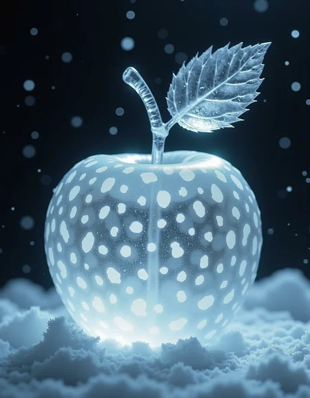 A translucent leopard-fur apple crystallizes into ice shards, its spots glowing like frozen lava. The stem freezes mid-motion into a spiral icicle, while the leaf shatters into prismatic frost particles. A golden-ratio grid overlays the composition, balancing soft snowfall and jagged cracks. Ambient light refracts through the apple, casting kaleidoscopic projections. The scene merges arctic minimalism with wild-animal ferocity.
_________
dramatic beauty, otherworldly quality, soft lighting, shallow depth of field, high detail, dynamic composition, cinematic shot, film grain, balanced shadows, harmonic colors, emotional depth, symbolic meaning, innovative props/costumes, timeless elegance, modern themes, iconic imagery, unforgettable moment, captivating beauty, stunning impact, thought-provoking, artistic vision, masterful execution.
<lora:cheats:0.4> <lora:NOOB_vp1_detailer_by_volnovik_v1:0.5>