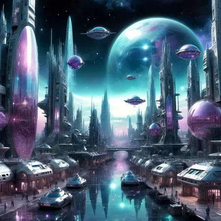 ((best quality)), ((masterpiece)), ((realistic,digital art)), (hyper detailed),DonMC3l3st14l3xpl0r3rsXL City, tech, scifi, futuristic , 8K, HDR, <lora:DonMC3l3st14l3xpl0r3rsXL-000007:1>