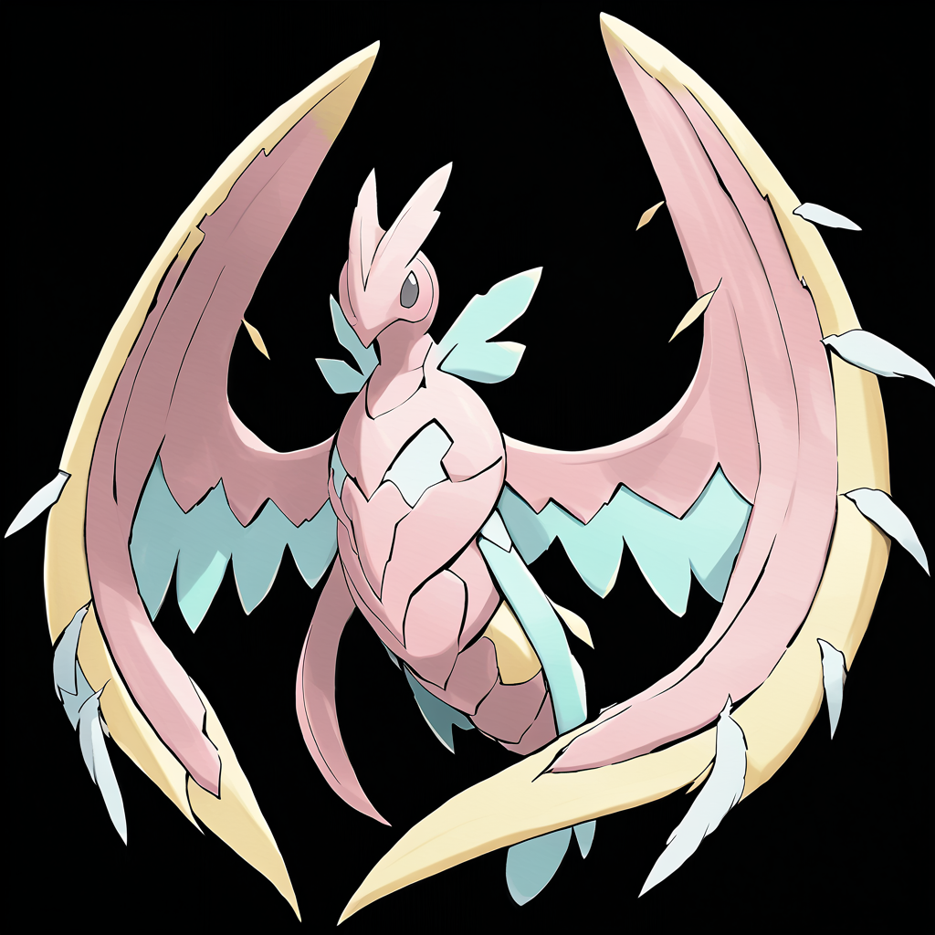 <lora:pokemon_pony_xl:1>, watercolor creature art like pokemon, Type: Water, Type: Bug, Egg Group: Human-Like, is a pokemon creature that The creature has a set of gills, hinting at an evolutionary aquatic past,Its wings are covered in tiny Cyan feathers that shimmer in the light,The creature's gaze holds the depth of the universe, a window to the mysteries beyond the known,It has a patch of fur on its chest that shimmers with a Magenta hue symbolizing its heart's purity,It has a Brown aura that envelops it during battles intensifying its Ghost abilities score_9, score_8_up, score_7_up, score_6_up, score_5_up, score_4_up.  Simple black background, (Masterpiece:1.3) (best quality:1.2) (high quality:1.1)