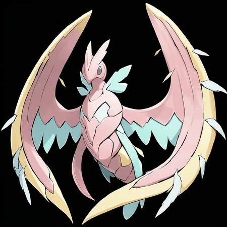 <lora:pokemon_pony_xl:1>, watercolor creature art like pokemon, Type: Water, Type: Bug, Egg Group: Human-Like, is a pokemon creature that The creature has a set of gills, hinting at an evolutionary aquatic past,Its wings are covered in tiny Cyan feathers that shimmer in the light,The creature's gaze holds the depth of the universe, a window to the mysteries beyond the known,It has a patch of fur on its chest that shimmers with a Magenta hue symbolizing its heart's purity,It has a Brown aura that envelops it during battles intensifying its Ghost abilities score_9, score_8_up, score_7_up, score_6_up, score_5_up, score_4_up. Simple black background, (Masterpiece:1.3) (best quality:1.2) (high quality:1.1)
