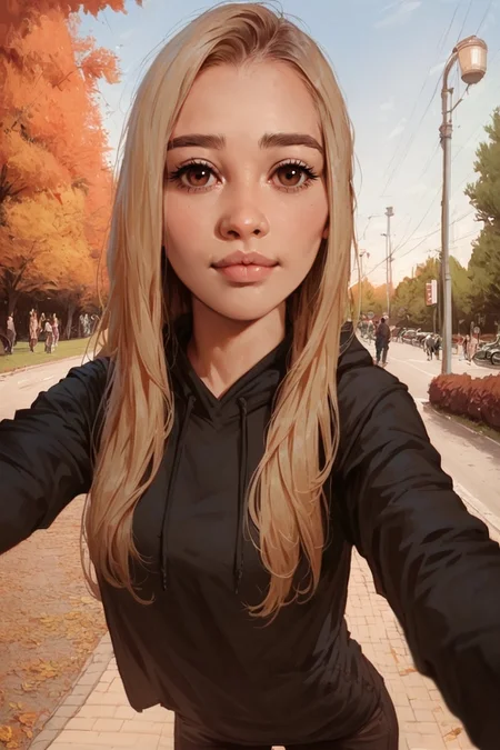 score_9, score_8_up, score_7_up, source_cartoon, <lora:NastyPONYv6:0.7>, (1girl:1.1), (sketch:0.7), selfie, realistic, (tiny body girl:1.2), black hoodie, tight_pants, (cute face:0.8), park, in autumn, (cityscape:0.7), (Cinematic Lighting:1.1), long hair, (blonde), brown eyes, <lora:GTHAN:0.3>, <lora:Concept Art 2 Style LoRA_Pony XL v6:0.3>,