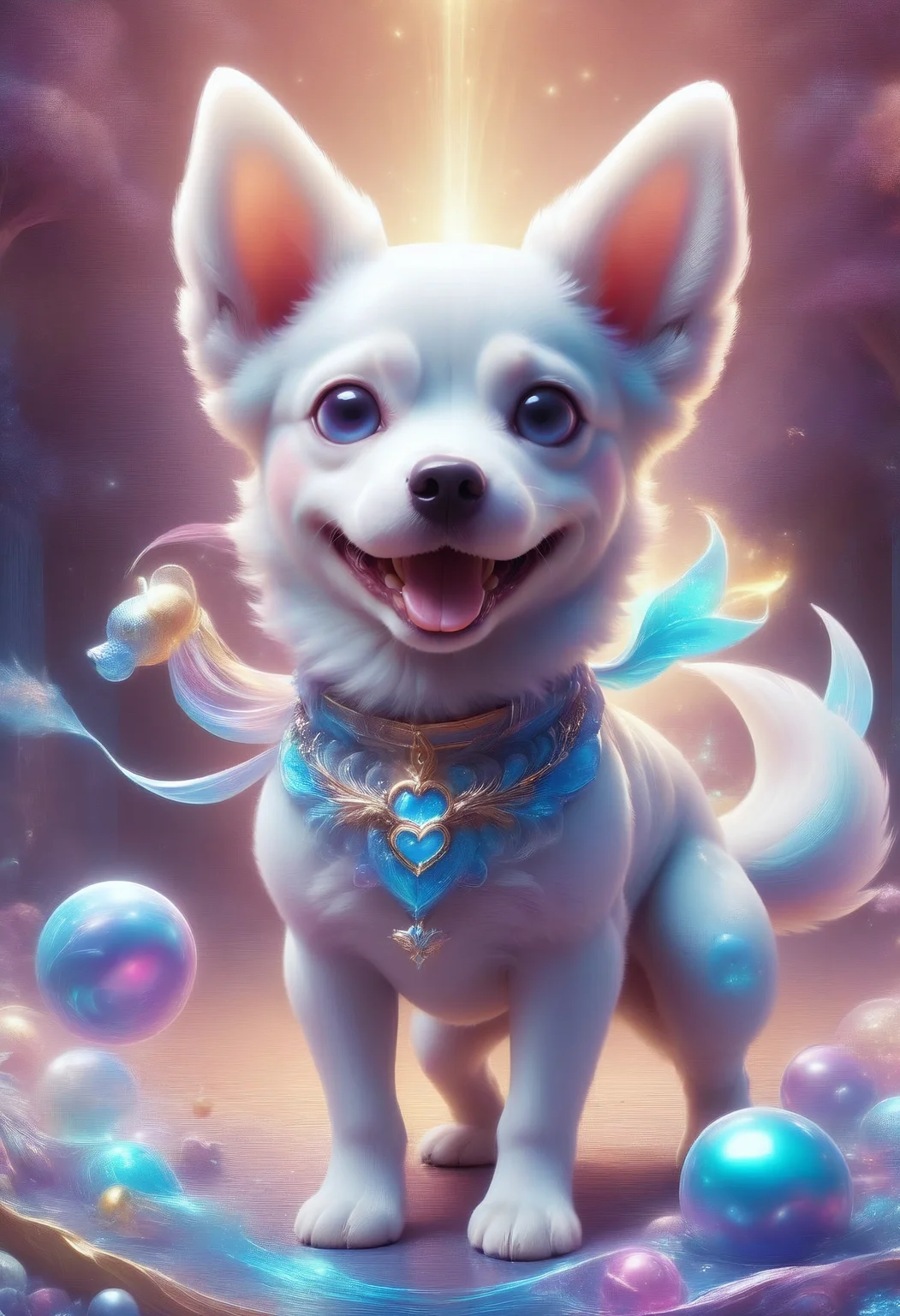 p1nk1r1j3lly, Jed-dtl, digital art, Loyal Dog Pokémon, award winning, concept art, illustration, <lora:PinkieIriJllySDXL:0.7>, <lora:Jedtailer:0.3>, intricate, dynamic composition, located artistic, luxury, magical composition, extremely rich detail, dynamic dramatic composition, romantic, excellent composition, epic, complex, stunning