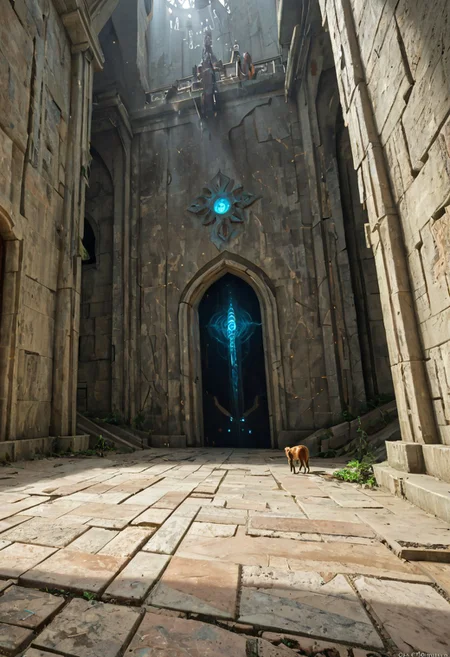 score_9, score_8_up, high quality, endless stone maze, towering cold walls, shifting labyrinth pathways, maze cloaked in thick fog, crumbling ancient corridors, slick damp floors, faint echoes of footsteps, whispers carried on the wind, black cat with glowing eyes, lost and wandering, shadows stalking between walls, moonlight barely reaching the maze, withered ivy clinging to stone, hidden traps among the paths, creaking distant gates, maze walls bleeding in places, sudden dead ends, doors that vanish behind you, growing feeling of dread, soft scratching sounds, ominous statues at crossroads, cold gusts from unseen places, footprints vanishing into mist, stray patches of dark water, sudden bone piles in corners, maze that seems to breathe, echoes of a distant growl, silent watchers in the dark, time slipping and looping