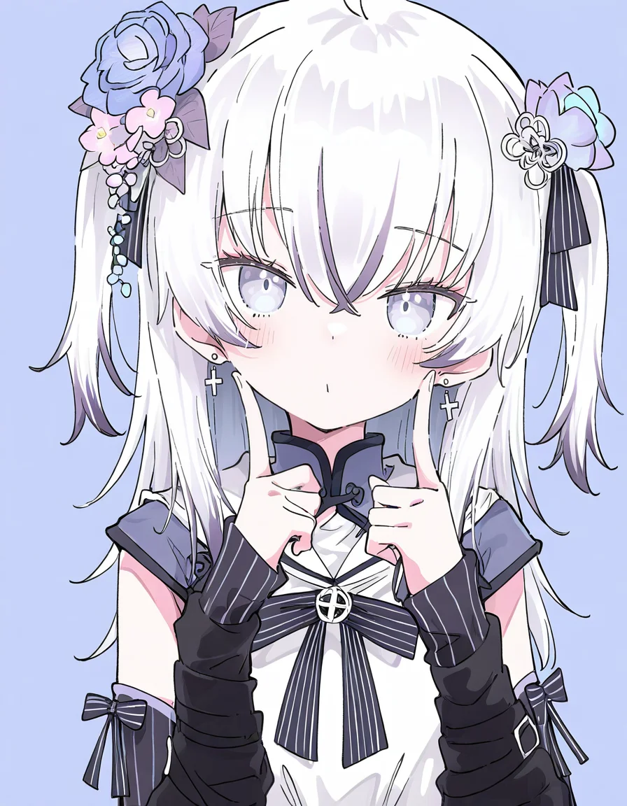 1girl,azuma seren,detached sleeves,pupils,(round face:0.8),looking at viewer,solo,upper body,<lora:seren-000011>,, masterpiece, best quality, very aesthetic, absurdres,newest, incredibly absurdres,, (Ixy:0.6)),(hiten \(hitenkei\):0.7),