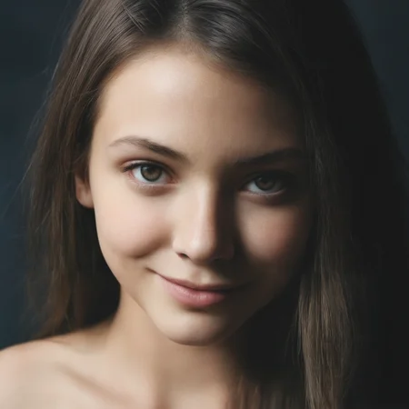 klliev1, masterpiece, realistic, portrait, 1girl, smile,