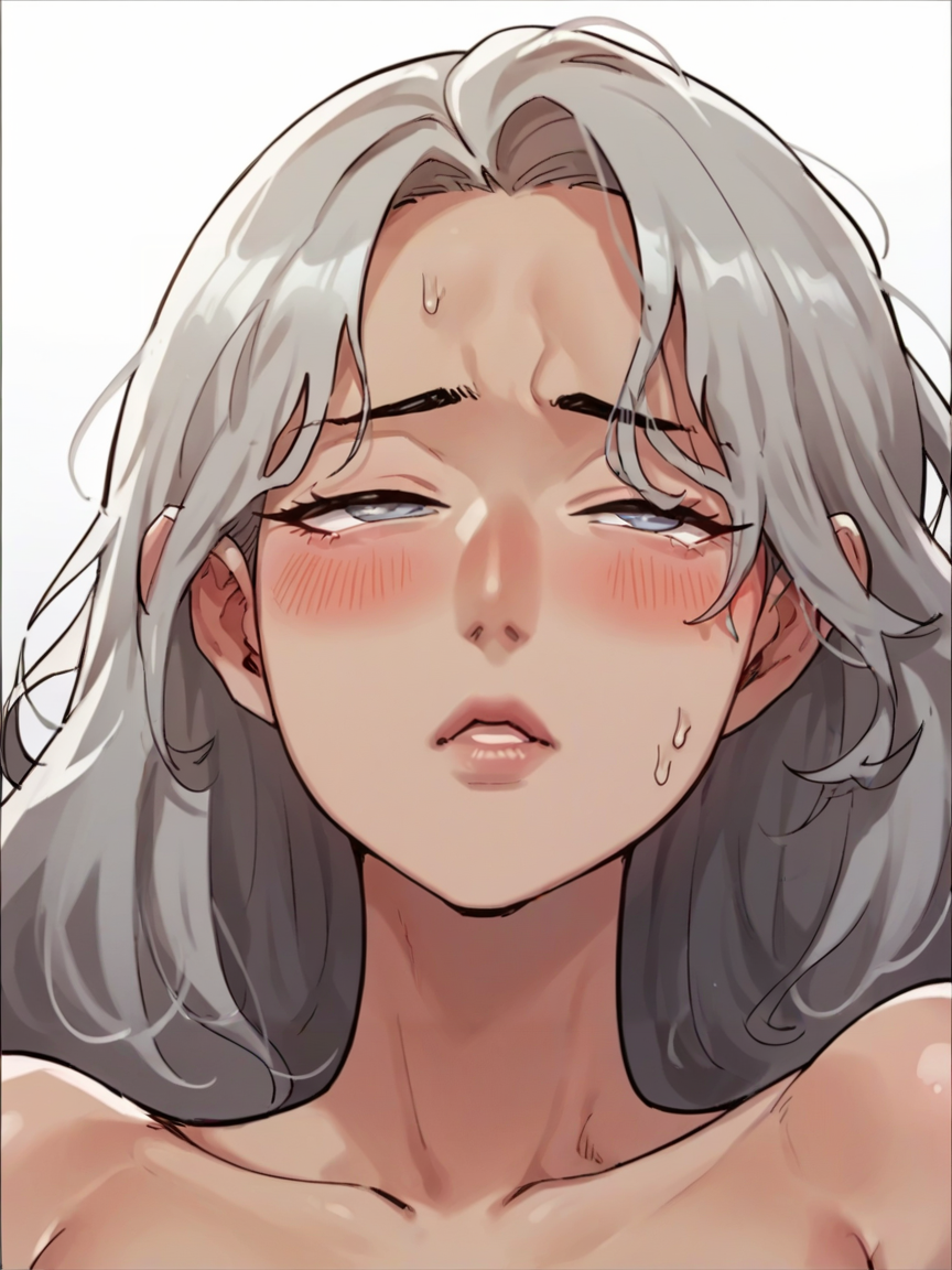 score_9, score_8_up, score_7_up, score_6_up, score_5_up, <lora:soeunXLP:1> soeun, 1girl, grey hair, blush,