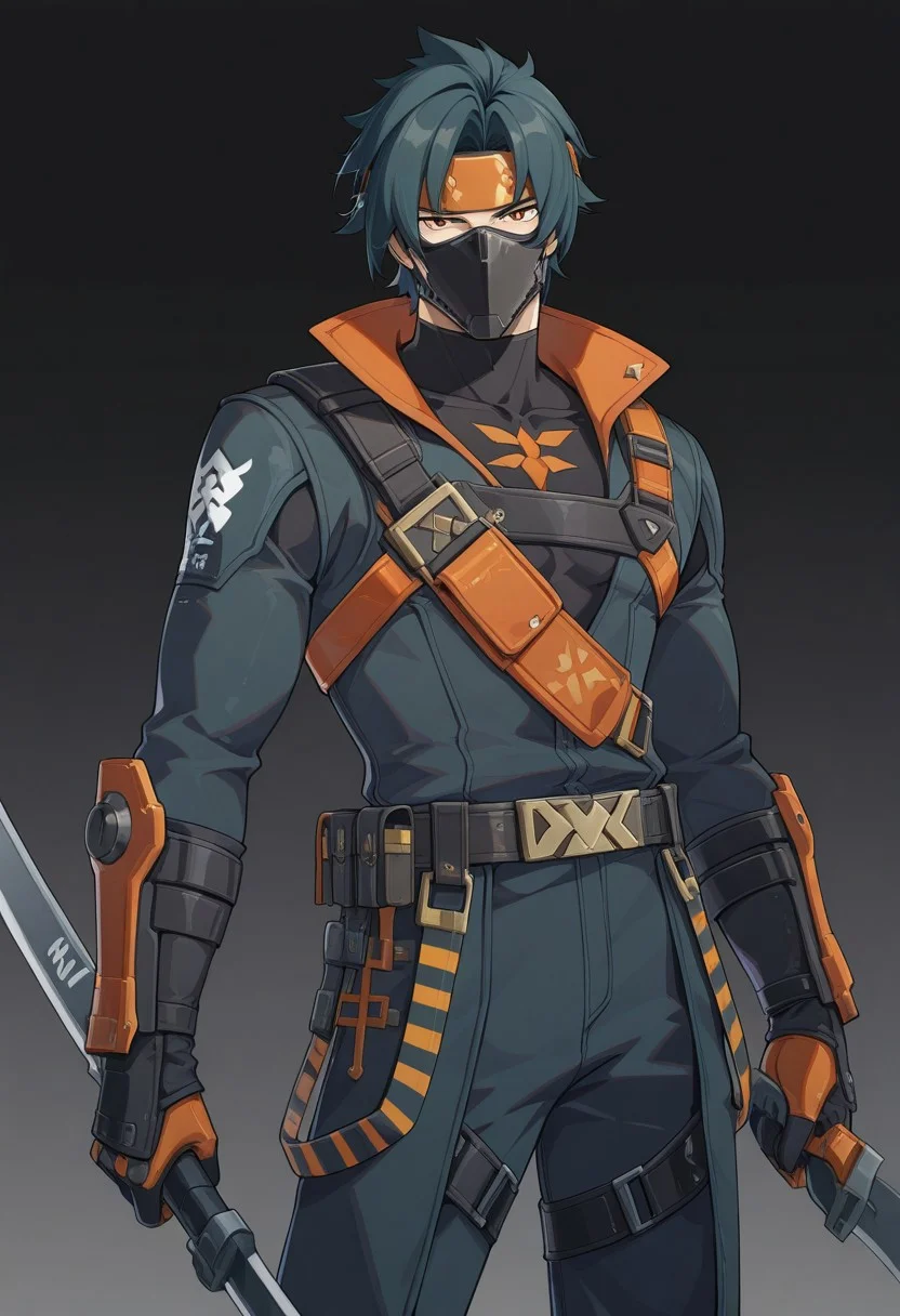 zenlesszonezero, 1boy, solo, adventurer suit, holding a bow