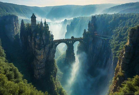 towers ringed in mist, sunrays, mixed media, surrealism, fantasy, great lighting, A surreal landscape highly detailed, extremely high-resolution details, appears trapped in an optical illusion of reflections and refractions colorful, Zhangjiajie mountains, Vienna in contemporary Austria, stone bridges, winding rivers extending to the horizon, professional photography, natural lighting, volumetric lighting maximalist. vivid, vibrant colors, intricately detailed, complex, elegant, expansive, fantastical, film photography style, medium grain, cmnt
(8k uhd:1,4)
<lora:add-detail-xl:1>
<lora:Dynamic Poses:1>