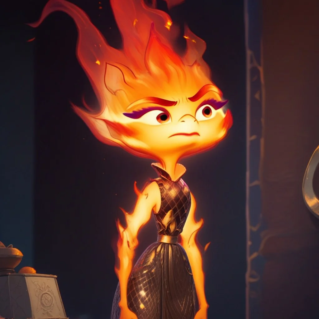 score_9, score_8_up, score_7_up, score_6_up, score_5_up, score_4_up, 1girl, EmberFire, made of fire