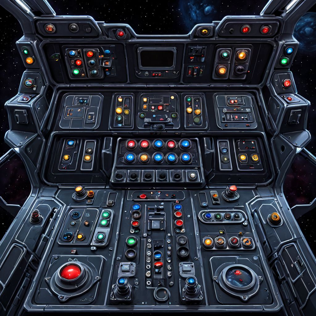 no characters, space ship, control panels, buttons
